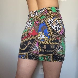 Printed Denim Skirts